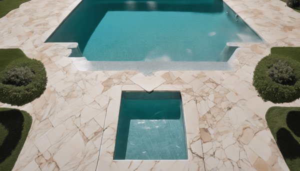 Transformez votre piscine avec la moquette de marbre élégante